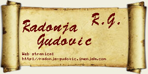 Radonja Gudović vizit kartica